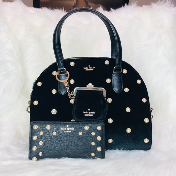 kate spade Handbags - 3PCS Kate Spade Reiley Pearl Satchel Wallet Pouch